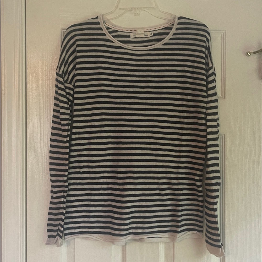 H&M L.O.G.G Blue and White Striped Long Sleeve Sweater